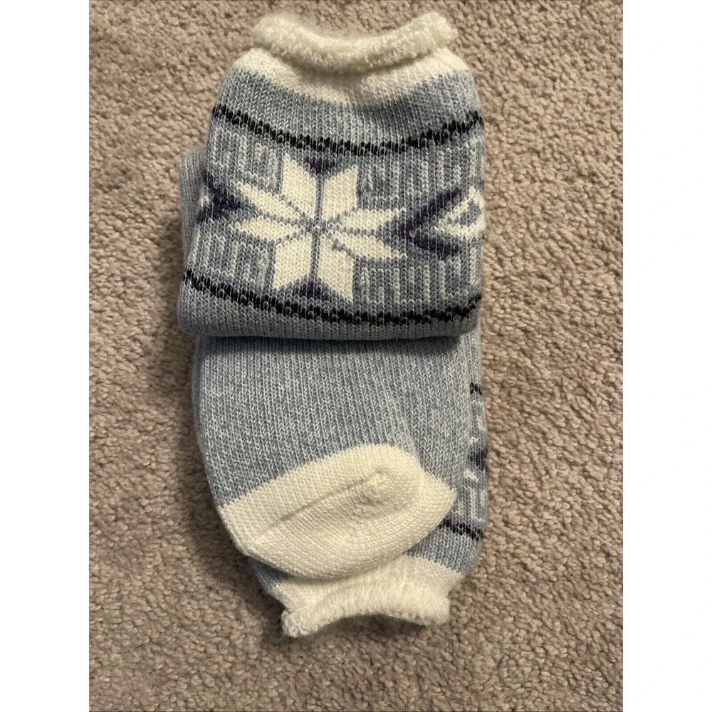 Muk Luks Womens's Heat Retainers Thermal Insulated Socks Size 6-11 Blue 2.3 TOG